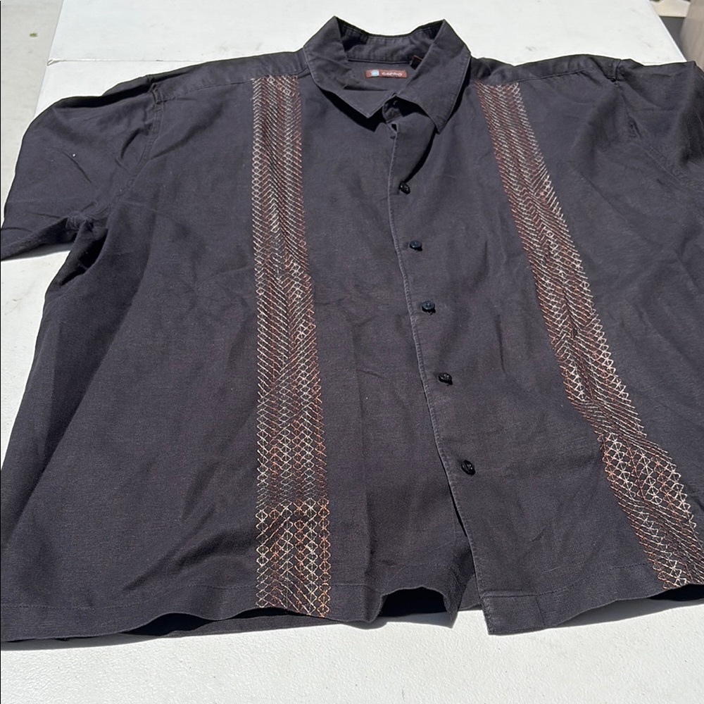 Men's Black Casual Button Down Shirt